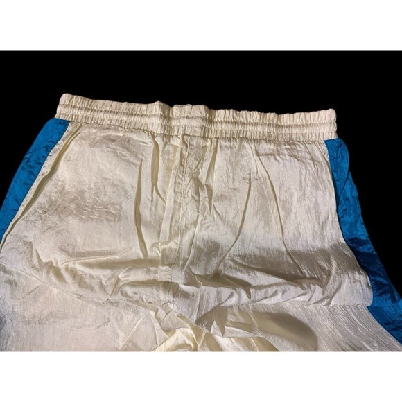 Vtg 90s Y2k sportswear Nylon Blue Track Sweatpants Color block white blue S - Picture 10 of 13